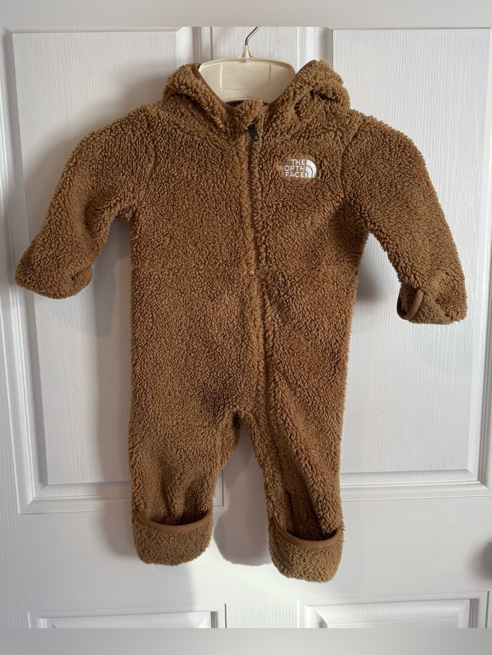 The North Face Brown Teddy Fleece Kids One-Piece